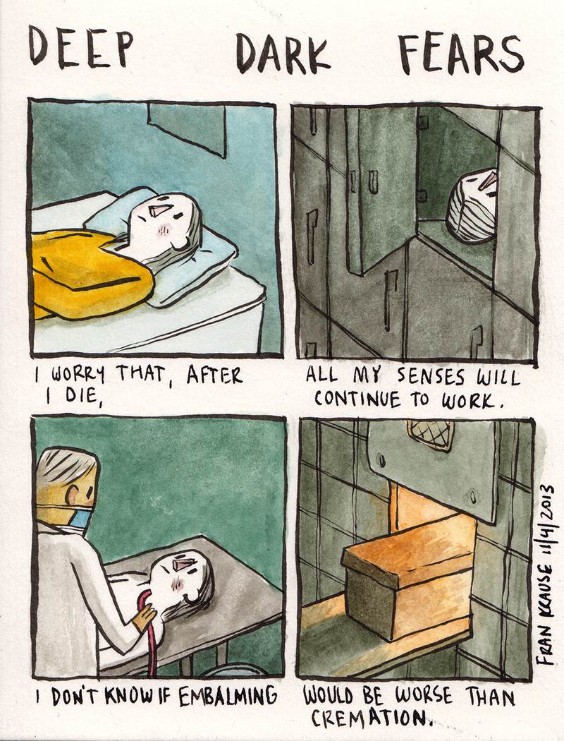 Illustration for article titled Everyone has bizarre secret fears. Here they are in comic form.